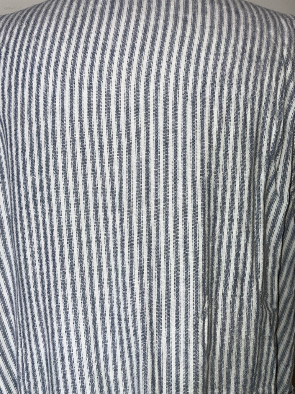 Casa Cabana XL Blue White Striped Shirt Dress Sleeveless Belt Pockets NWOT - Picture 6 of 9